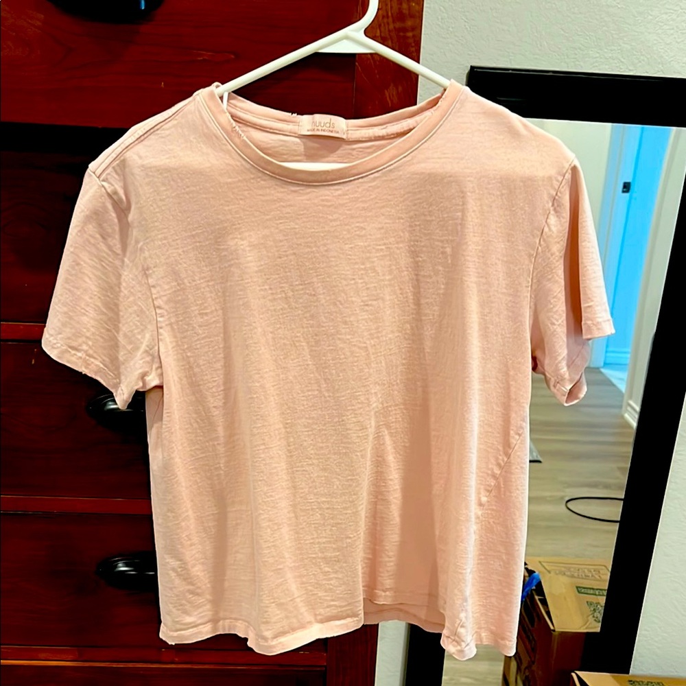 Nuuds every day tee blush pink small
